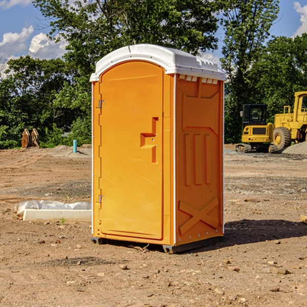 how often are the portable restrooms cleaned and serviced during a rental period in East Nelson Illinois